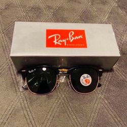 RayBan CLUBMASTER POLARIZED Sunglasses 51MM Black