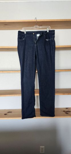 Women's Dark Blue Straight-Leg Jeans 36-R