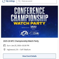 LA Rams Watch Party Tickets! 