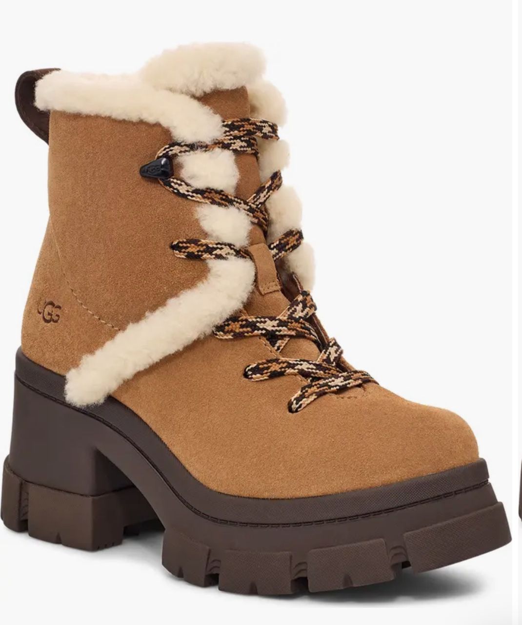 UGG Brooklyn Water Resistant Hiker Boot with Genuine Shearling Trim (Women)
