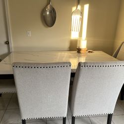 5 Month Old Dining Table And Seating For 6