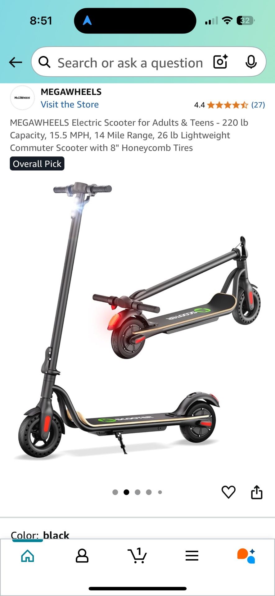 Electric Scooter (Megawheels S10)