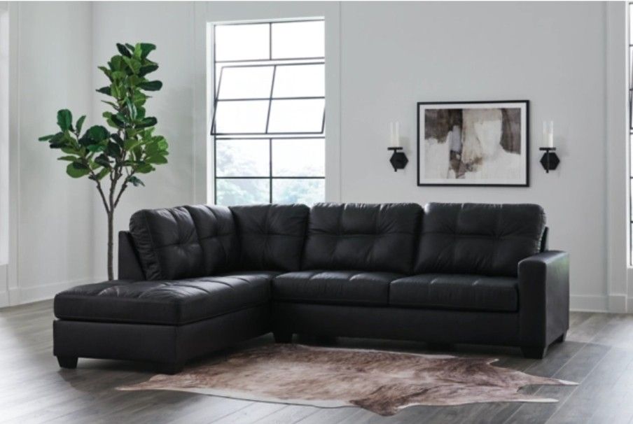 New Black Sectional Sofa With Chaise