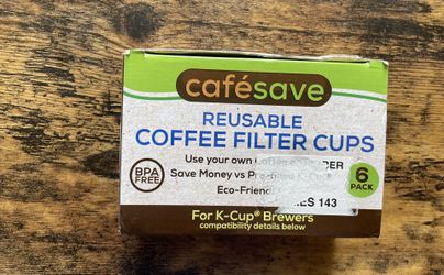 Cafesave- Reusable Cofre Filter Cups- 6count 