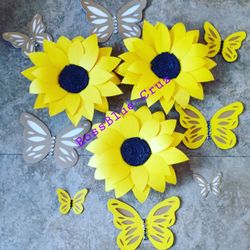 Flores Y Mariposas De Papel 