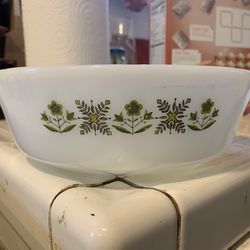 Vintage Anchor Hawking Corning wear Green Flower