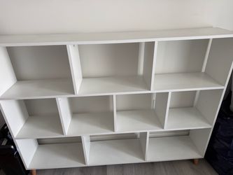 White Cube Bookcase Shelving Unit