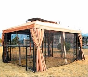 Brand New 10x13 Aluminum Gazebo w/ Screens & Curtains
