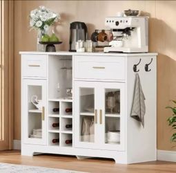 Sideboardy Buffet Cabinet with Storage Buffet Table Wine Racks Glass