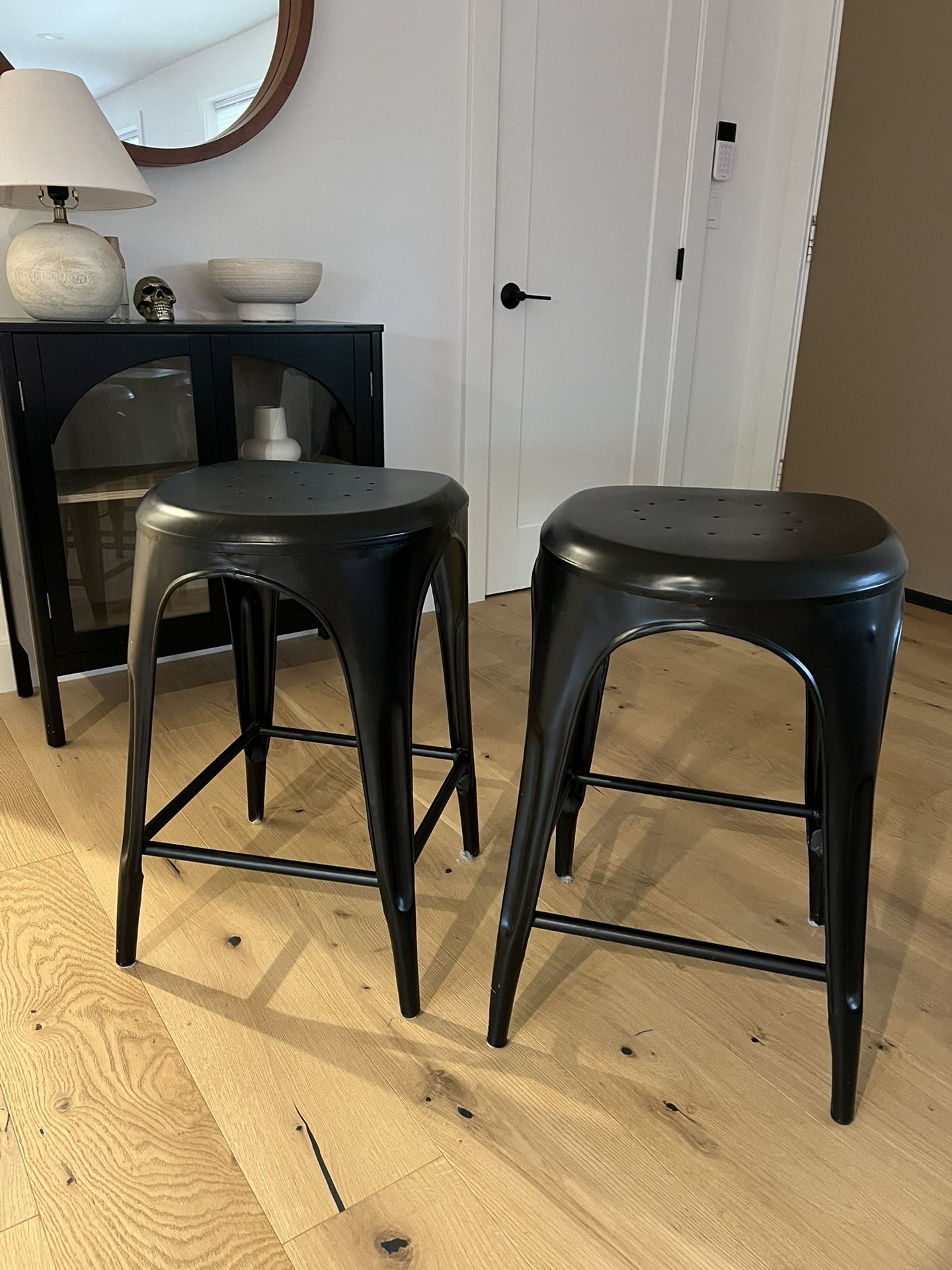 Restoration Hardware Black Barstools