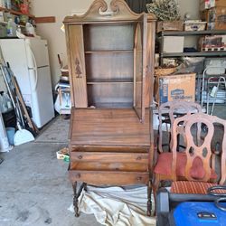 Old School Hutch And Writing Desk