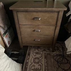 Two Wood Nightstands