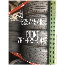 Used Tire For Sale 225/45/18 $300 All Four free Installation and Balancing