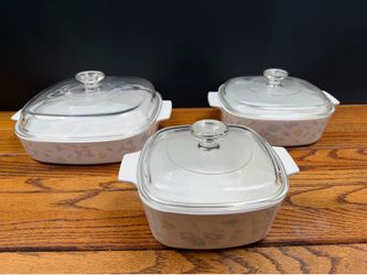 Corningware Pastel Bouquet 3 piece set+ Lids