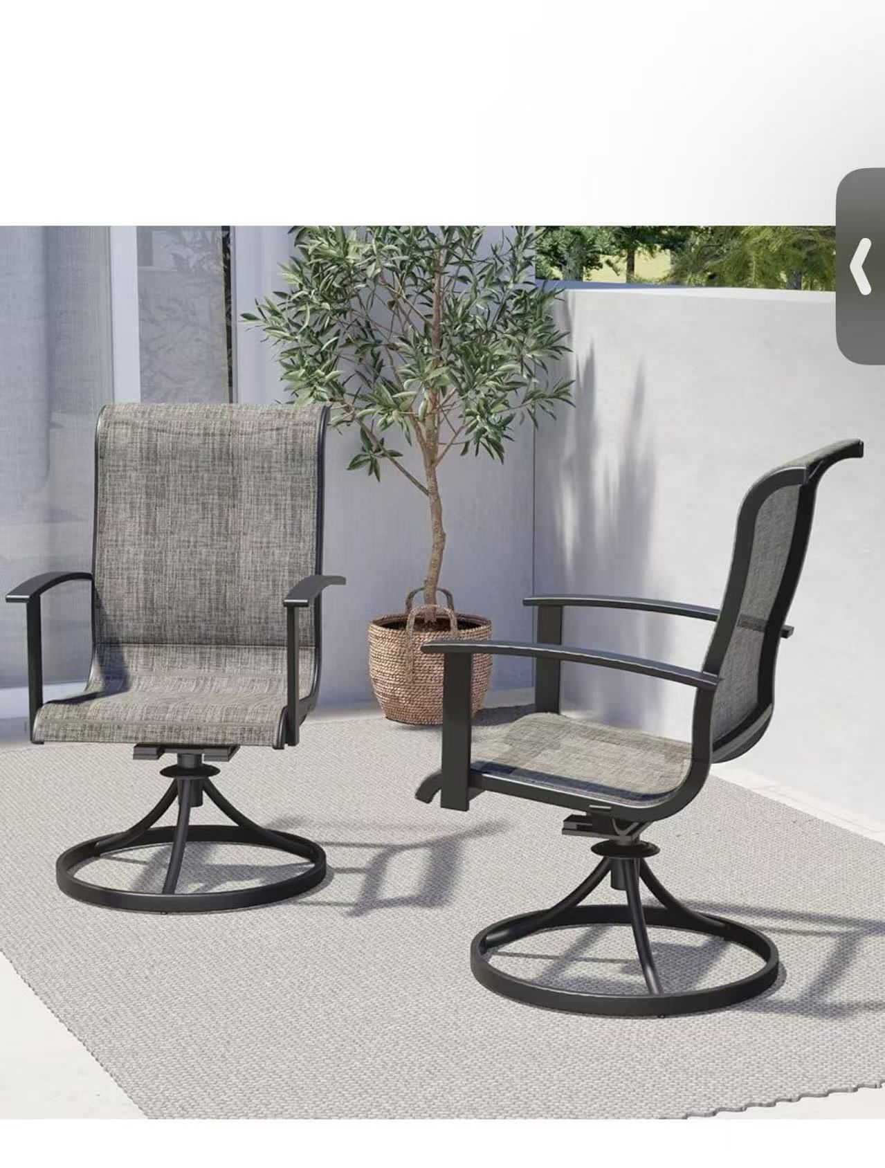 Grand Patio Outdoor Swivel Dining Chairs Set of 2