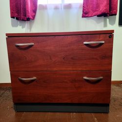 VERTICAL FILING CABINET File  DRAWERS CHERRY DARK