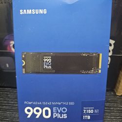 Samsung 990 EVO Plus SSD 1TB, PCIe Gen 4x4, Gen 5x2 M.2 2280, Speeds Up-to 7,150 MB/s