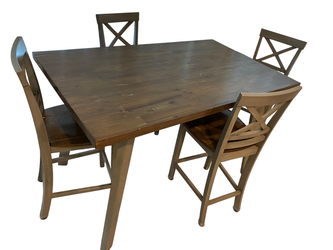 Dining table set, 4 chairs