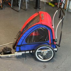 Instep Quick-N-Lite Double Tow Behind Bike Trailer and Stroller for 2
