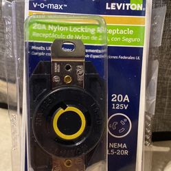 Leviton 20A-125V Nylon Locking Receptacle 