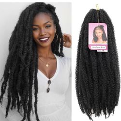 Marley Hair 18 Inch Twist for Faux Locs
Crochet Hair Synthetic Hair
Extensions1 Pack,1B 18"