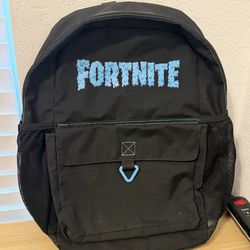 Fortnite Backpack – Black w/ Blue Logo (Great Condition)