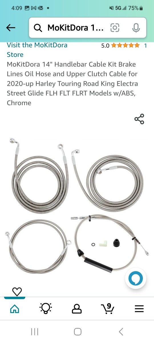 Drag Specialties Rear Extended Length Black Vinyl Braided Cable