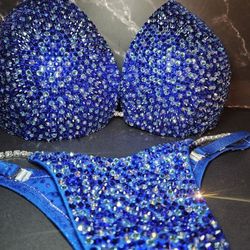 Deep royal blue Bikini Competition Suit  NEW 