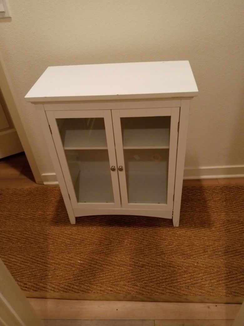 Small White Cabinet 13inDeep/26inWide/32inTall