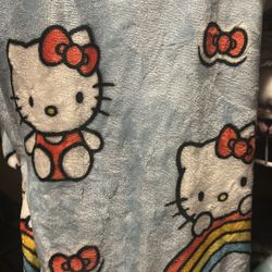 Rainbow Hello Kitty Blanket 