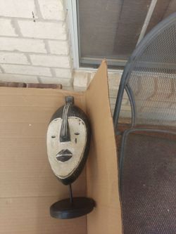 African Fang Mask with Scratches