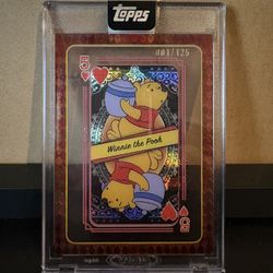 2025 Topps Disney Mint Winnie The Pooh Queen Of Hearts /125 First On The print! 