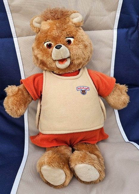 Original Vintage Teddy Ruxpin Bear from 1985, It Works! Eyes & Mouth Move, Cassette Plays & Works! Batteries Included!
