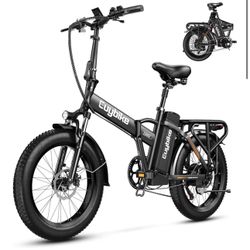 1000W Folding Electric Bike, 48V 20AH Large Removable Battery E Bike, 30+MPH, 80 Miles Max Range, 20" Fat Tire Electric Bike for Adults, Adult Electri