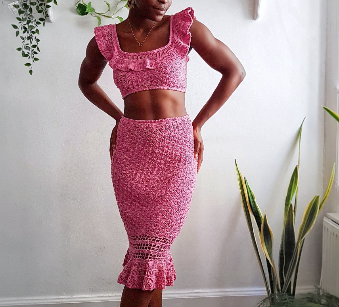 Crochet Two Piece Mermaid Skirt