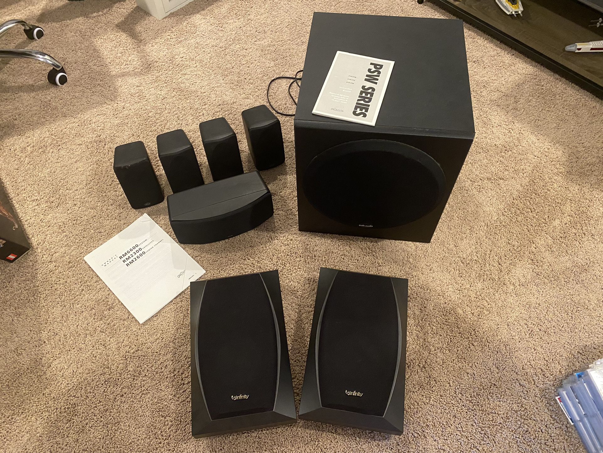 Polk audio And Infinity Speaker Lot!!! Great Shape With Manuals!!!