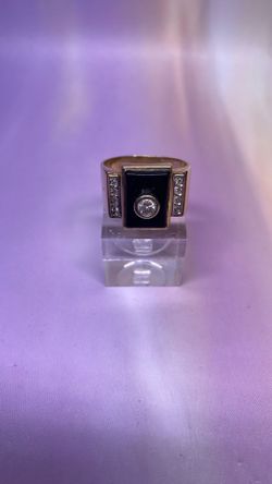 14k Vintage Style Mens Ring