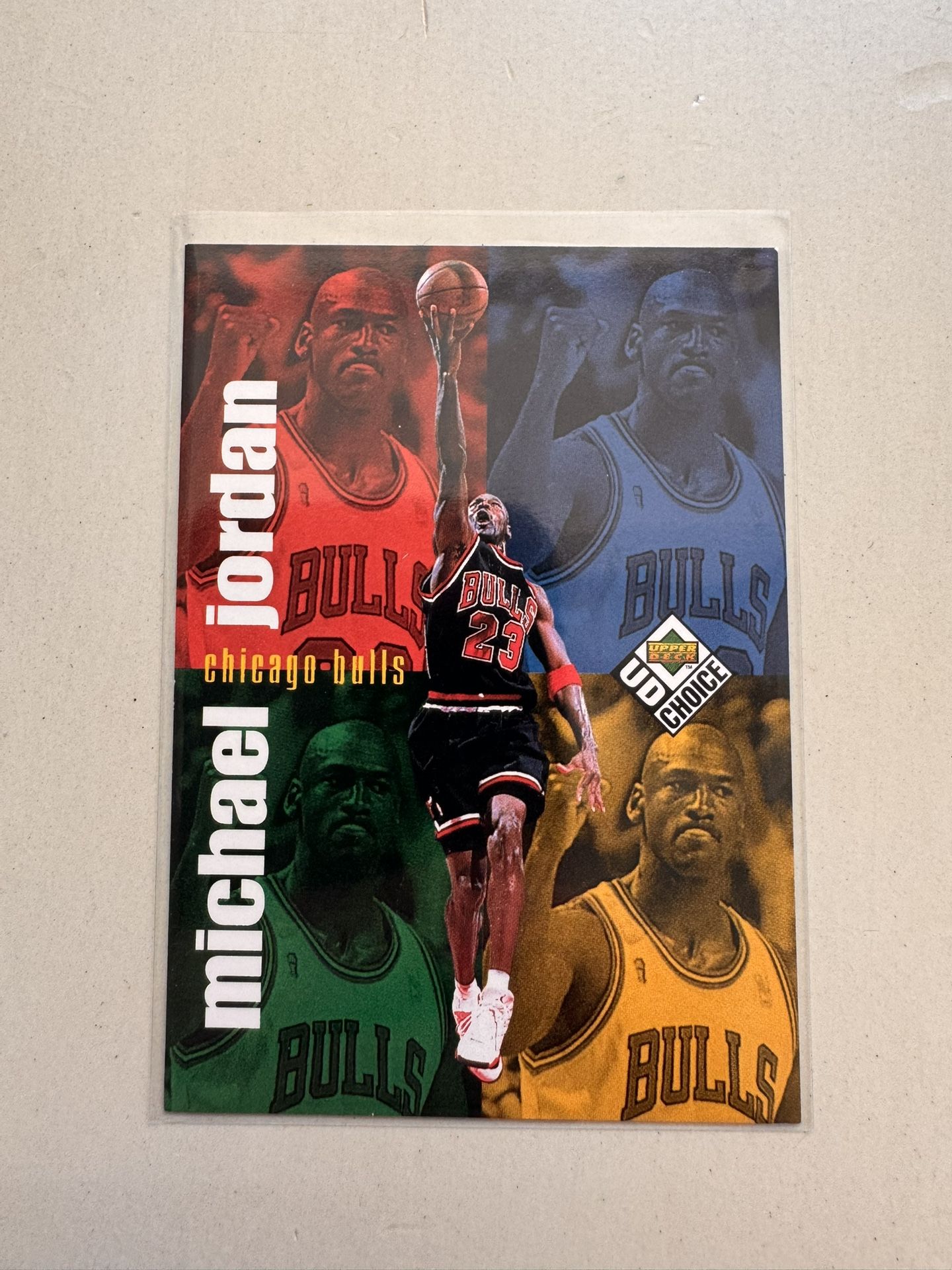1998 Michael Jordan Upper deck UD Choice Checklist #199 Chicago Bulls
