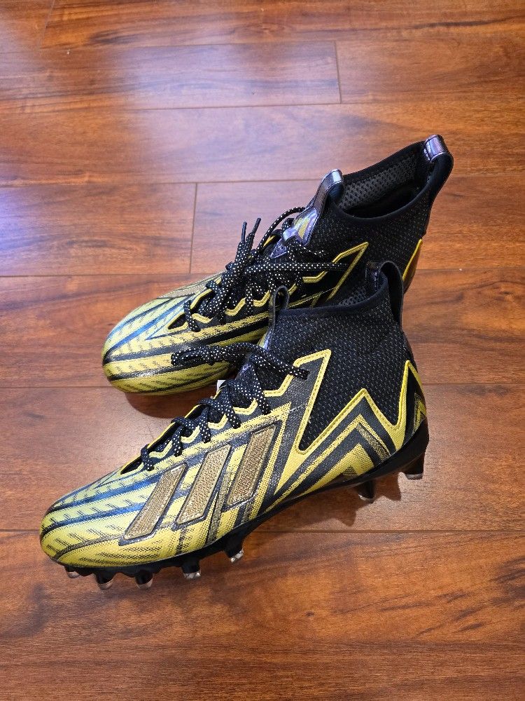 Adidas Freak Spark Md 23 Inline Football Cleats Shoe Men's Size 10.5 Black/Gold