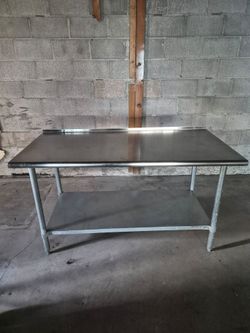 And stainless steel table