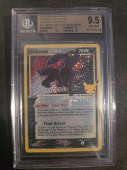 BGS 9.5 Umbreon Gold Star 17/17 Pokemon Celebrations Classic Collection Holo