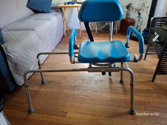 Slide shower chair