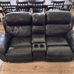 Leather Electric Recliner Couch and Chair Set