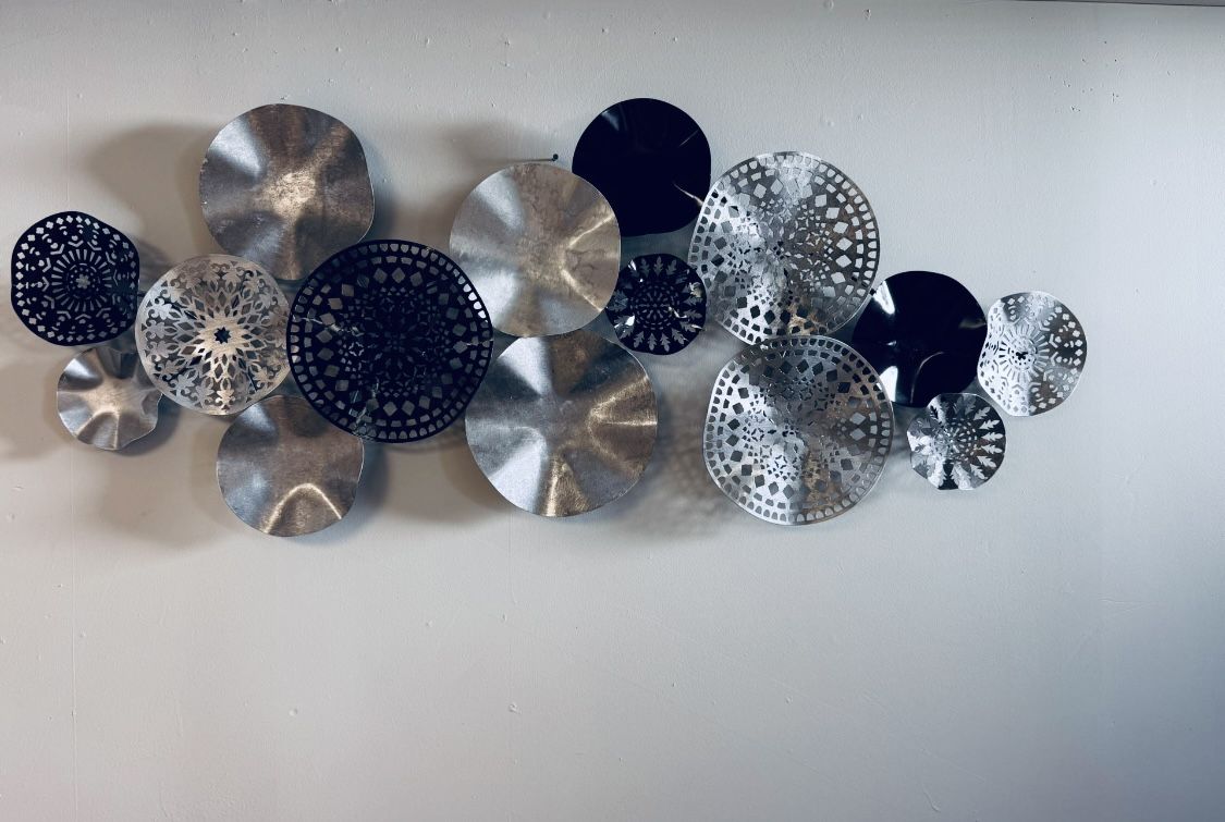 $40- Grey, Silver And Black WallArt