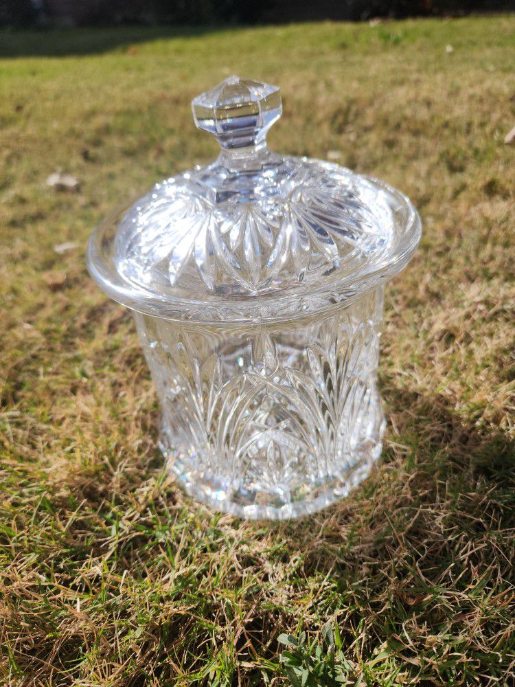 Crystal Waterford Jar With Lid 