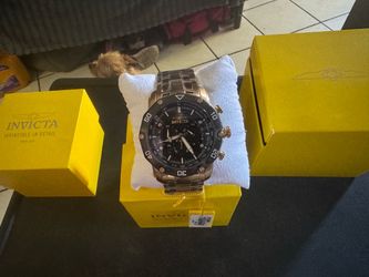 NEW MEN'S LUXURY GOLD TONE  100% ORIGINAL INVICTA AUTOMATIC WATCH.