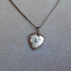 Vintage 10kt Rose Gold Heart Pendant