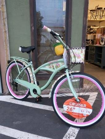 Margaritaville 26″ Pineapple Womens Beach Cruiser Bike in Green