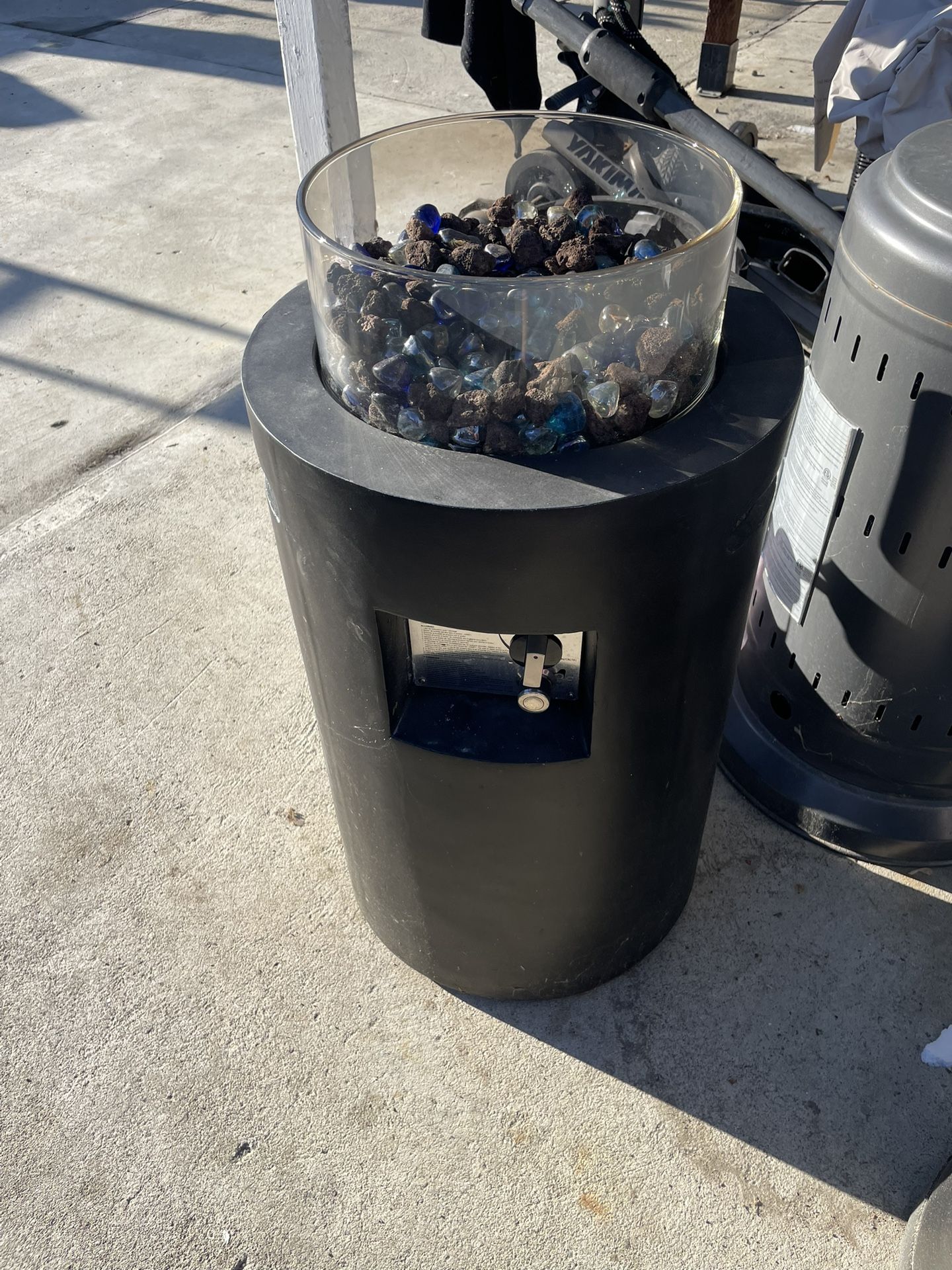 Propane Outdoor Fire Pit With Glass