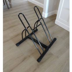 Bike Floor Stand Freestanding Bicycle Storage, Supports 2 Bicycles